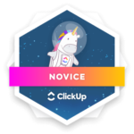 ClickUp Novice Badge